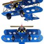 Deco Pendant Light Cartoon Biplane 8 Lights Chandelier Navy Blue Metal LED Light for Amusement Park