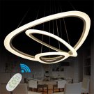 Modern LED Chandelier Pendant Light with Triangle Ring Adjustable Pendant Light Ceiling Fixture