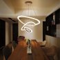 Modern LED Chandelier Pendant Light with Triangle Ring Adjustable Pendant Light Ceiling Fixture