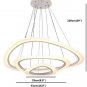 Modern LED Chandelier Pendant Light with Triangle Ring Adjustable Pendant Light Ceiling Fixture