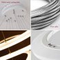 Modern LED Chandelier Pendant Light with Triangle Ring Adjustable Pendant Light Ceiling Fixture