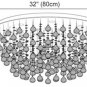 Modern K9 Crystal Chandelier Lighting Flush Mount LED Ceiling Light Fixture Pendant Chandelie