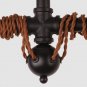Unitary Brand Rustic Black Metal Hanging Pendant Light with 6 E26 Bulb Sockets 240W Painted Finish