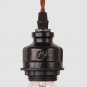 Unitary Brand Rustic Black Metal Hanging Pendant Light with 6 E26 Bulb Sockets 240W Painted Finish