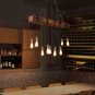 Rustic Industrial 10 Edison Bulb Chandelier Farmhouse Wood Island Industrial Suspension Light