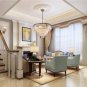 MEELIGHTING Nickel Modern Crystal Chandelier Lights Pendant Ceiling Light Vintage Chandeliers
