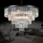 MEELIGHTING Nickel Modern Crystal Chandelier Lights Pendant Ceiling Light Vintage Chandeliers