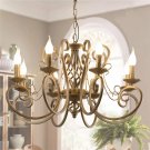 Chandeliers 8 Lights French Country Pendant  Metal Pendant Light Fixture Adjustable Hanging Lighting