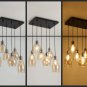 Vintage Kitchen Chandelier Pendant Lighting Fixture with 6-Light, Antique Black Finish Ceiling Light