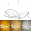 Pendant Light Dimmable, 45W Acrylic Ceiling Light, Chic Chandelier Hanging Light with Remote Control