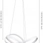 Pendant Light Dimmable, 45W Acrylic Ceiling Light, Chic Chandelier Hanging Light with Remote Control