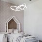 Pendant Light Dimmable, 45W Acrylic Ceiling Light, Chic Chandelier Hanging Light with Remote Control