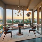 Brass Sputnik Chandelier 16 Light - Mid-Century Ceiling Fixture Modern Starburst Style Dimmable
