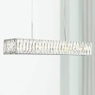 Sera Chrome Linear Island Pendant Chandelier 33 1/2" Wide Modern Clear Crystal 5-Light Fixture