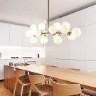 Modo 16 Round Glass LED Chandelier Pendant Lamp Ceiling Lamp Fixture (Gold) (4.7" Lampshade)