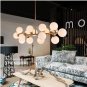 Modo 16 Round Glass LED Chandelier Pendant Lamp Ceiling Lamp Fixture (Gold) (4.7" Lampshade)
