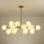 Modo 16 Round Glass LED Chandelier Pendant Lamp Ceiling Lamp Fixture (Gold) (4.7" Lampshade)