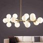 Modo 16 Round Glass LED Chandelier Pendant Lamp Ceiling Lamp Fixture (Gold) (4.7" Lampshade)