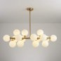 Modo 16 Round Glass LED Chandelier Pendant Lamp Ceiling Lamp Fixture (Gold) (4.7" Lampshade)