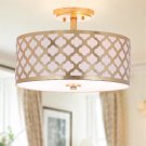 Maynard 3 - Light 15" Unique/Statement Drum Semi Flush Mount