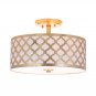 Maynard 3 - Light 15" Unique/Statement Drum Semi Flush Mount