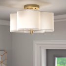 Harriett Unique/Statement Geometric Semi Flush Mount