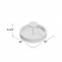 Bowers 3 - Light 19" Shaded Drum Semi Flush Mount