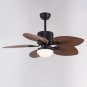 Black 52" Mccall Tropical 5 Blade Ceiling Fan, Fan with Remote