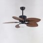 Black 52" Mccall Tropical 5 Blade Ceiling Fan, Fan with Remote