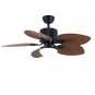 Black 52" Mccall Tropical 5 Blade Ceiling Fan, Fan with Remote