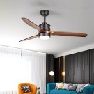 52" Eloise 3 Blade Outdoor LED Ceiling Fan with Remote, Light Kit Included