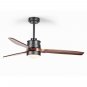 52" Eloise 3 Blade Outdoor LED Ceiling Fan with Remote, Light Kit Included