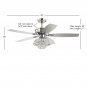 48" Chenut 5 Blade Ceiling Fan with Remote, Light Kit Included