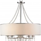 CLAXY Ecopower Lighting Crystal & Metal Drum Pendant Lighting Chandelier