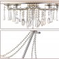 CLAXY Ecopower Lighting Crystal & Metal Drum Pendant Lighting Chandelier