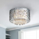 Modern K9 Crystal Raindrop Chandelier Lighting Flush Mount LED Ceiling Light Fixture Pendant Lamp