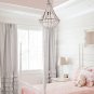 Conical Wood Bead Chandelier Retro Style Pendant Lamp Industrial Metal Ring Frame Ceiling Lamp