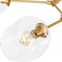 Thurston 5-Light Adjustable Chandelier Pendant, Matte Gold with Clear Glass Shades Lighting Fixture