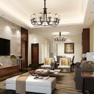 6 Lights Contemporary Crystal Chandeliers for Dining Room Modern Rustic Pendant Lighting Fixture