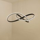 50CM Black Pendant Lamp 50W Led Chandeliers Lighting for Kitchen Living Room Bedroom Vanity Light