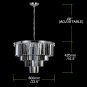 Chrome Smoke Crystal Modern Contemporary Chandeliers Pendant Ceiling Light Chandelier Lighting F