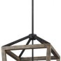 Feiss Gannet Wood Lantern Pendant Lighting Brown 4-Light