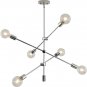 Pendant Lighting Chrome Finish Contemporary Chandeliers Light Fixture Semi Flush Mount Ceiling Light