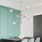 Pendant Lighting Chrome Finish Contemporary Chandeliers Light Fixture Semi Flush Mount Ceiling Light