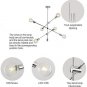 Pendant Lighting Chrome Finish Contemporary Chandeliers Light Fixture Semi Flush Mount Ceiling Light