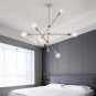 Pendant Lighting Chrome Finish Contemporary Chandeliers Light Fixture Semi Flush Mount Ceiling Light