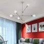 Pendant Lighting Chrome Finish Contemporary Chandeliers Light Fixture Semi Flush Mount Ceiling Light