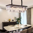 K9 Crystal Chandeliers Lighting Pendant Ceiling Lights Rectangle Chandelier Lamp Fixture 8-Lights