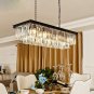 K9 Crystal Chandeliers Lighting Pendant Ceiling Lights Rectangle Chandelier Lamp Fixture 8-Lights