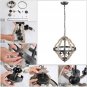 Chandelier for Dining Rooms 15&acirc;��&acirc;�� Globe Pendant Light Wood Farmhouse Style for Kitchen Foyer